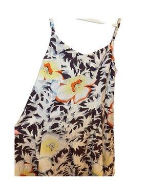 Anthropologie HD in Paris Floral Slip Dress - Cream and Brown
